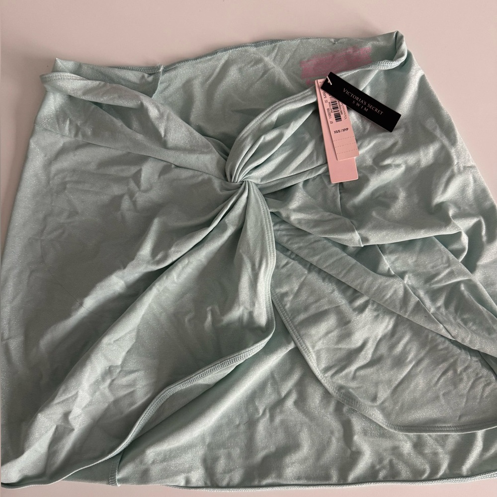 Victoria Secret Mint Green sparkly Swim cover up skirt